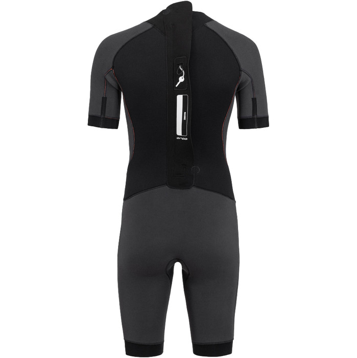 2024 Orca Mnner Vitalis Rckenreiverschluss Open Water Swim Shorty Neoprenanzug NN2Y0 - Black